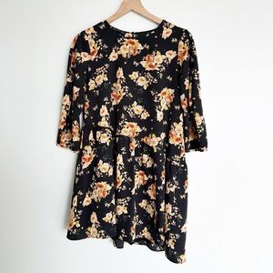 Zara Black Floral Dress